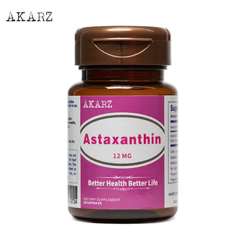 AKARZ Astaxanthin Supplement for Skin Whitening - Reducing Melanin, 12MG, Skin & Body Lightening